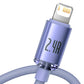 Baseus Crystal Shine kaabel USB-st Lightning-ile, 2.4A, 1.2m (lilla)