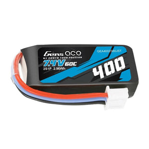 Batteri Gens Ace 400mAh 7.4V 60C 2S1P JST