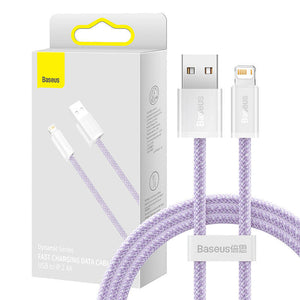 Baseus Dynamic kaabel USB-st Lightning-ini, 2.4A, 1m (lilla)