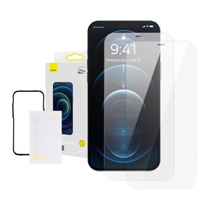 Baseus rūdīta stikla aizsargplēve caurspīdīga 0,3 mm (6,1 collas) iPhone 12/12 Pro (2 gab.)