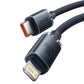 Baseus Crystal-kabel USB-C till Lightning, 20W, PD, 1,2 m (svart)
