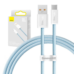 Kabel USB till USB-C Baseus Dynamic Series, 100W, 1m (blå)