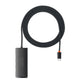 Hub 4i1 Baseus Lite Series USB-C til 4x USB 3.0 + USB-C, 2m (Sort)