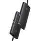 Hub 4i1 Baseus Lite Series USB-C til 4x USB 3.0 + USB-C, 2m (Sort)