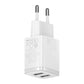 Baseus Kompakt Snabbladdare, 2x USB, 10,5W (vit)