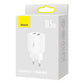 Baseus Kompakt Snabbladdare, 2x USB, 10,5W (vit)