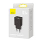 Baseus Kompakt Snabbladdare, 2x USB, 10,5W (svart)