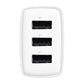 Baseus Kompakt Snabbladdare, 3x USB, 17W (Vit)