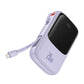 Powerbank Baseus Qpow Pro with Lightning cable, USB-C, USB, 10000mAh, 20W (purple)
