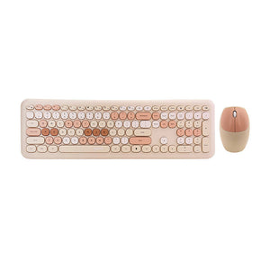 Bezvadu tastatūras un peles komplekts MOFII 666 2.4G (bēšs)