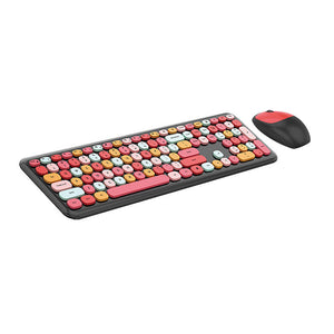 Bezvadu tastatūras un peles komplekts MOFII 666 2.4G (Melns un Sarkans)