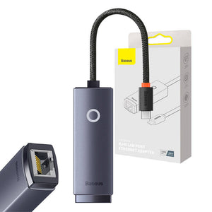 Netzwerkadapter Baseus Lite Series USB-C zu RJ45 (grau)