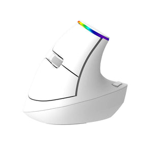 Wireless Vertical Mouse Delux M618C 2.4G 1600DPI RGB (white)