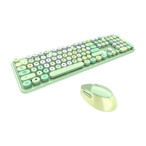 Bezvadu tastatūras un peles komplekts MOFII Sweet 2.4G (zaļš)