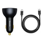 Bil-laddare Baseus Qualcomm, USB, 2x USB-C, 160W (Grå)