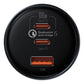 Bil-laddare Baseus Qualcomm, USB, 2x USB-C, 160W (Grå)