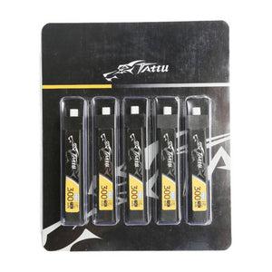 Tattu LiPo 300mAh 3.8V 75C 1S1P HV BT2.0.5 batteri (5 st)