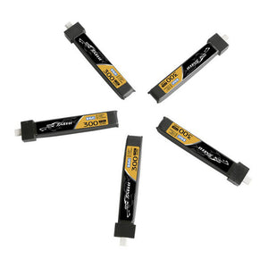 Tattu LiPo 300mAh 3.8V 75C 1S1P HV BT2.0.5 batteri (5 st)