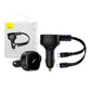 Bil-laddare Baseus Enjoyment med kabel USB-C + Lightning 3A, 30W (Svart)