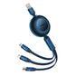 Baseus Bright Mirror 3, USB 3-in-1 cable for micro USB / USB-C / Lightning 66W / 2A 1.1m (Blue)