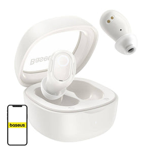 Trådlösa hörlurar Baseus Bowie WM02 TWS, Bluetooth 5.0 (vit)
