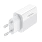 Network charger VFAN E01, 1x USB, 2.4A + Lightning cable (white)