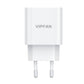 Wall charger VFAN E04, USB-C, 20W, QC 3.0 + Lightning cable (white)