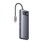 Hub 9in1 Baseus Metal Gleam Series, USB-C - 2x USB 3.0 + 2x HDMI + USB 2.0 + USB-C PD + Ethernet RJ45 + microSD/SD