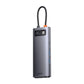Hub 9in1 Baseus Metal Gleam Series, USB-C - 2x USB 3.0 + 2x HDMI + USB 2.0 + USB-C PD + Ethernet RJ45 + microSD/SD