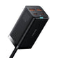Baseus GaN3 Pro väggladdare 2xUSB-C + 2xUSB, 100W (svart)