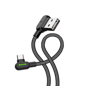 USB uz USB-C kabelis Mcdodo CA-5280 LED, 0.5m (melns)