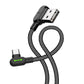 USB uz USB-C kabelis Mcdodo CA-5280 LED, 3m (melns)
