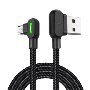 USB uz Micro USB kabelis Mcdodo CA-5280 LED, 1.2m (Melns)