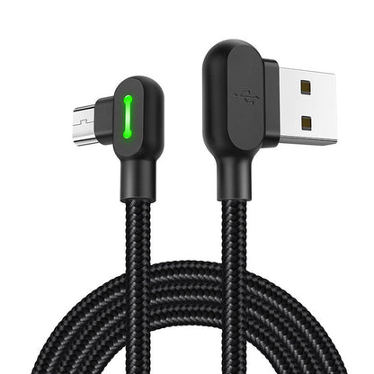 USB uz Micro USB kabelis Mcdodo CA-5280 LED, 1.2m (Melns)