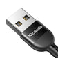 USB pavasara kabelis uz USB-C Mcdodo Omega CA-6420 1.8m (melns)
