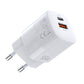 Sienas lādētājs Choetech, 33W, PD5006 A+C dubultais ports (balts)