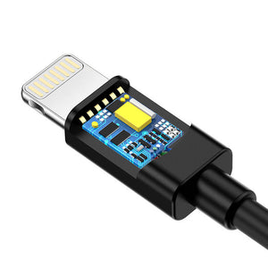 USB į Lightning kabelis Choetech IP0026, MFi, 1,2 m (juodas)