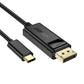 USB-C uz Display Port kabelis Choetech XCP-1801BK, vienvirziena, 4K, 1.8m (melns)