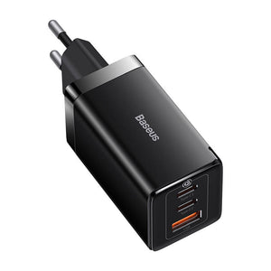 Wandladegerät Baseus GaN5 Pro 2xUSB-C + USB, 65W (schwarz)