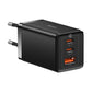 Seinalaadija Baseus GaN5 Pro 2xUSB-C + USB, 65W (must)