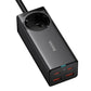 Baseus GaN3 Pro wall charger / powerstrip 2xUSB + 2xUSB-C + AC, 100W (black)