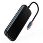 Hub 5in1 Baseus AcmeJoy -sarja USB-C:stä 2xUSB 3.0 + USB 2.0 + USB-C PD + RJ45 (tummanharmaa)