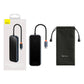 Hub 5in1 Baseus AcmeJoy -sarja USB-C:stä 2xUSB 3.0 + USB 2.0 + USB-C PD + RJ45 (tummanharmaa)