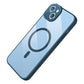 Baseus Frame Transparent Magnetic Case and Tempered Glass set for iPhone 14 Plus (blue)