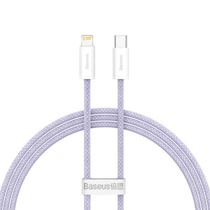 USB-C kaabel Lightning Baseus Dynamic 2 seeriale, 20W, 1m (lilla)
