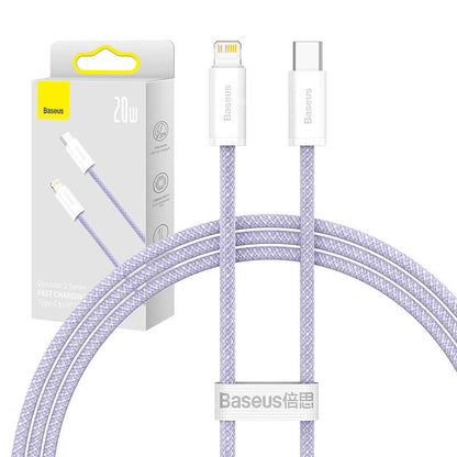 USB-C kaabel Lightning Baseus Dynamic 2 seeriale, 20W, 1m (lilla)