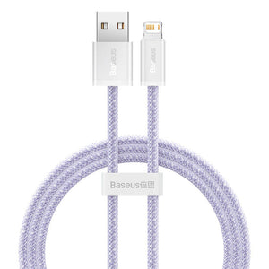 USB-kaabel Lightning Baseus Dynamic 2 seeriale, 2.4A, 1m (lilla)