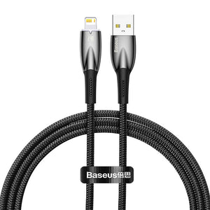 USB-kaabel Lightning Baseus Glimmer seeria jaoks, 2,4A, 1m (must)