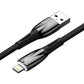 USB-kaabel Lightning Baseus Glimmer seeria jaoks, 2,4A, 1m (must)