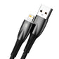 USB-kabel för Lightning Baseus Glimmer Series, 2,4A, 2m (Svart)